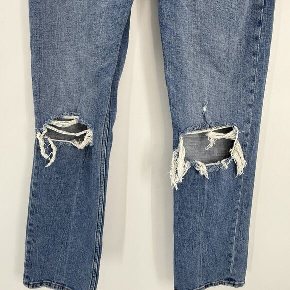 Abercrombie Fitch Ankle Straight Ultra High Rise Jeans size 26/2 Destroyed Denim - Picture 4 of 11